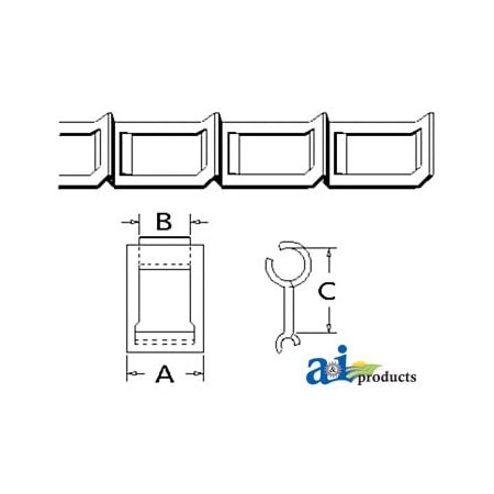 A & I Products 55 Steel Detachable Chain; 10 ft, (USA) 8" x9" x1" A-55